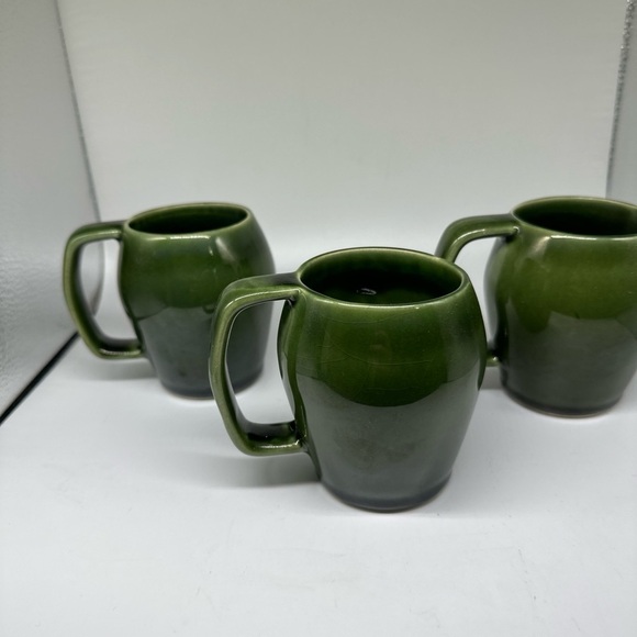 D.O.M. Vivid Cafe Green Ceramic coffee Mug "Benedictine" France 1970* USA - Picture 3 of 12